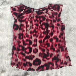 📦MOVING SALE📦 Pink Cheetah Blouse